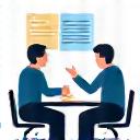 Icon representing discussion and planning.